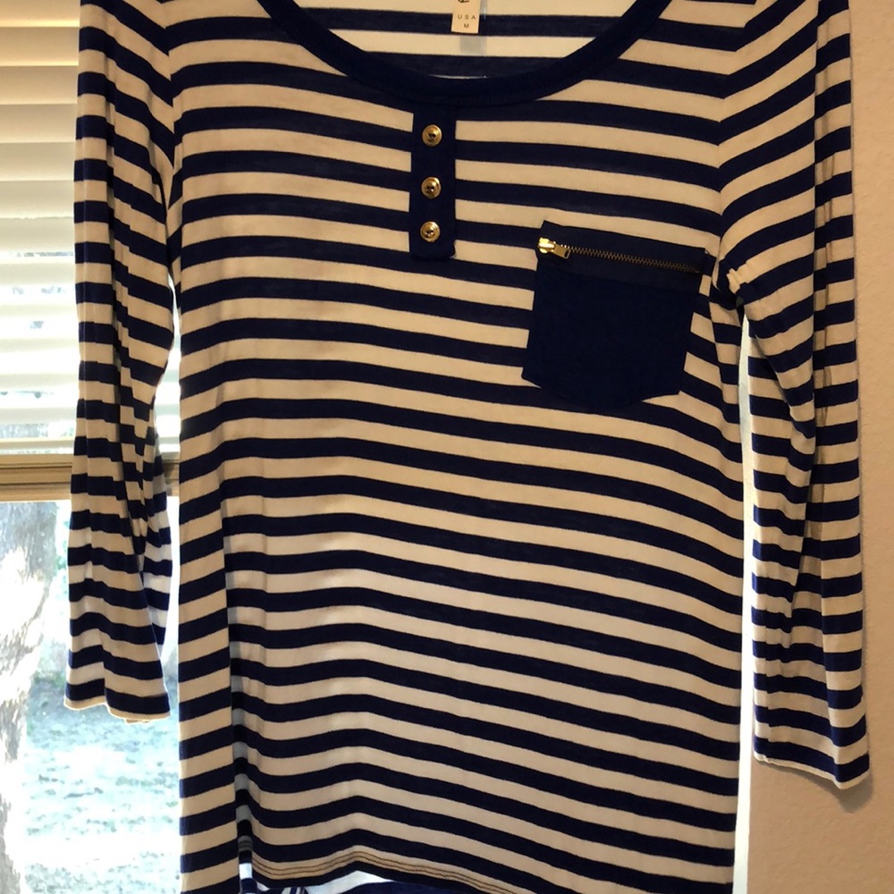 Tunic royal Blue/white stripe